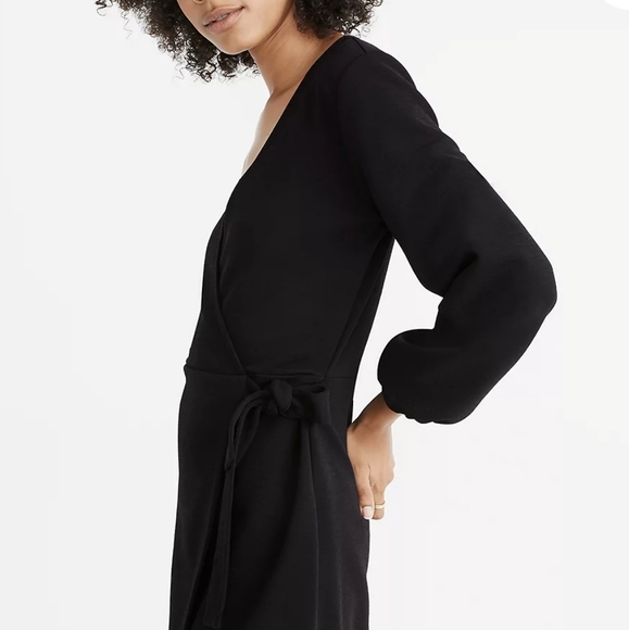 NWT Madewell Texture & Thread Long-Sleeve Side-Tie Dress - Picture 2 of 11